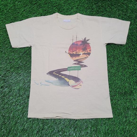 Vintage 80s Jimmy Buffett Margaritaville T-Shirt S Two Sided Airbrush Art